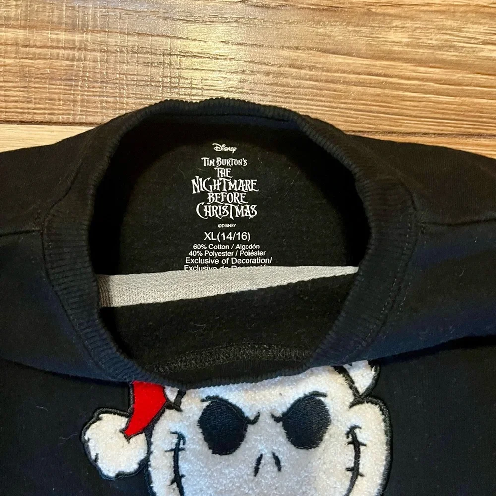 Disney's The Nightmare Before Christmas Jack Santa Hat Chenille Sweatshirt